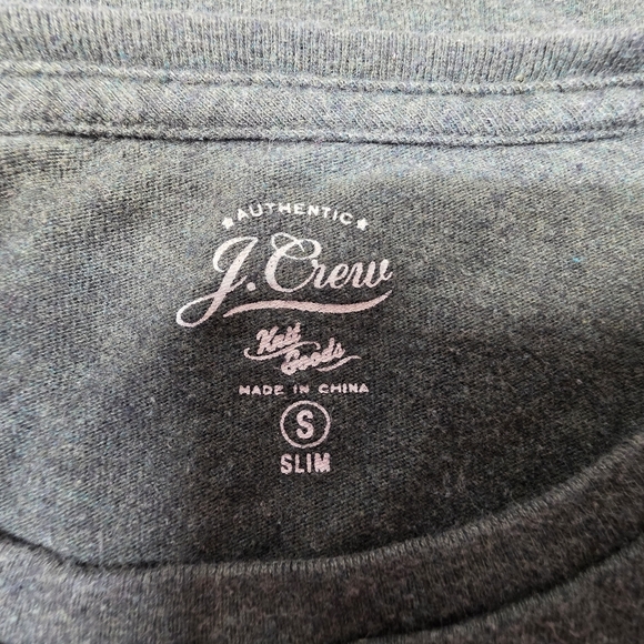 J Crew Slim Knit Goods Green Short Sleeve T-Shirt Men's Size Small - Picture 3 of 6